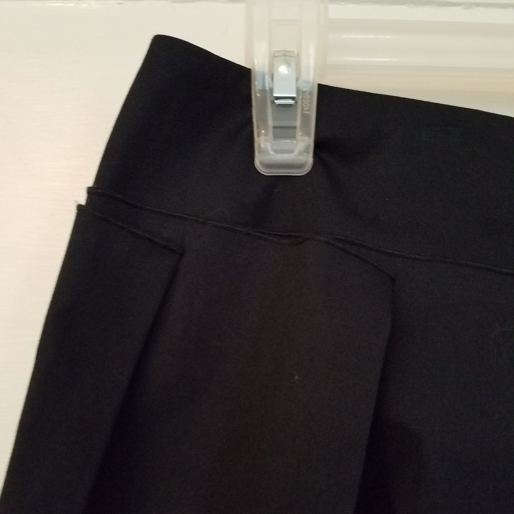 Cacharel Paris Raw Edge Navy Pleated Skirt